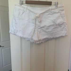 Aerie white Jean shorts